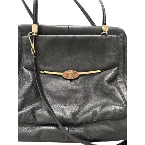 Coach 25170 Womens Black Leather Madison North South Satchel Shoulder Bag Large - Picture 2 of 12